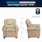 Flash Furniture Kids Recliner, 21-1/2" to 36-1/2" x 27", Upholstery Color: Beige DG-ULT-KID-BGE-GG - alternate 7
